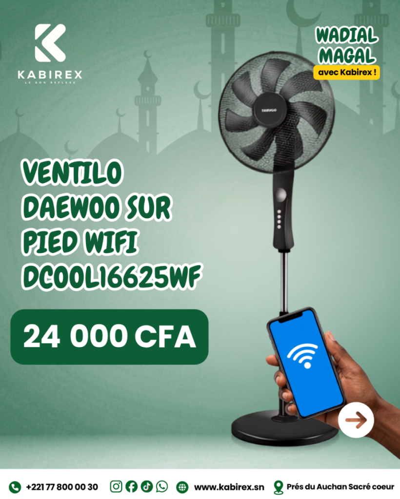ventilo Daewoo sur pied wifi