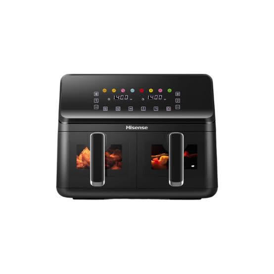 Air Fryer HISENSE 8 L Double Fenêtre H08AFBK2S1 – Double Panier