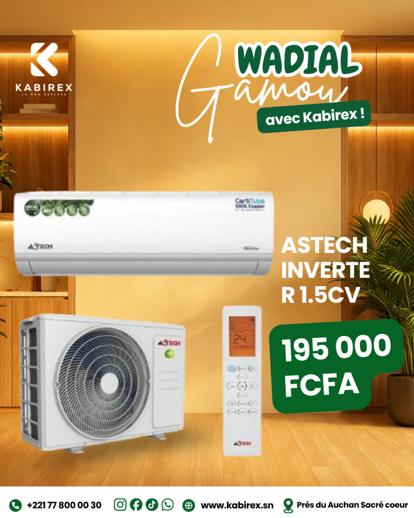 Climatiseur smart technologie 1.5 cv inverter