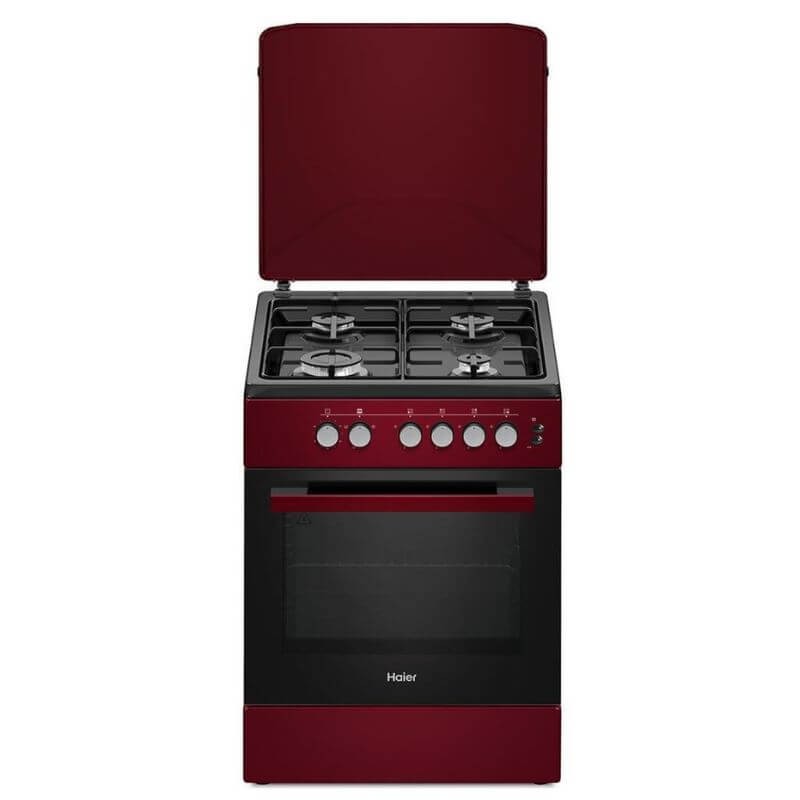 cuisinière Haier 4 feux 60/60 rouge HCR2040EGR